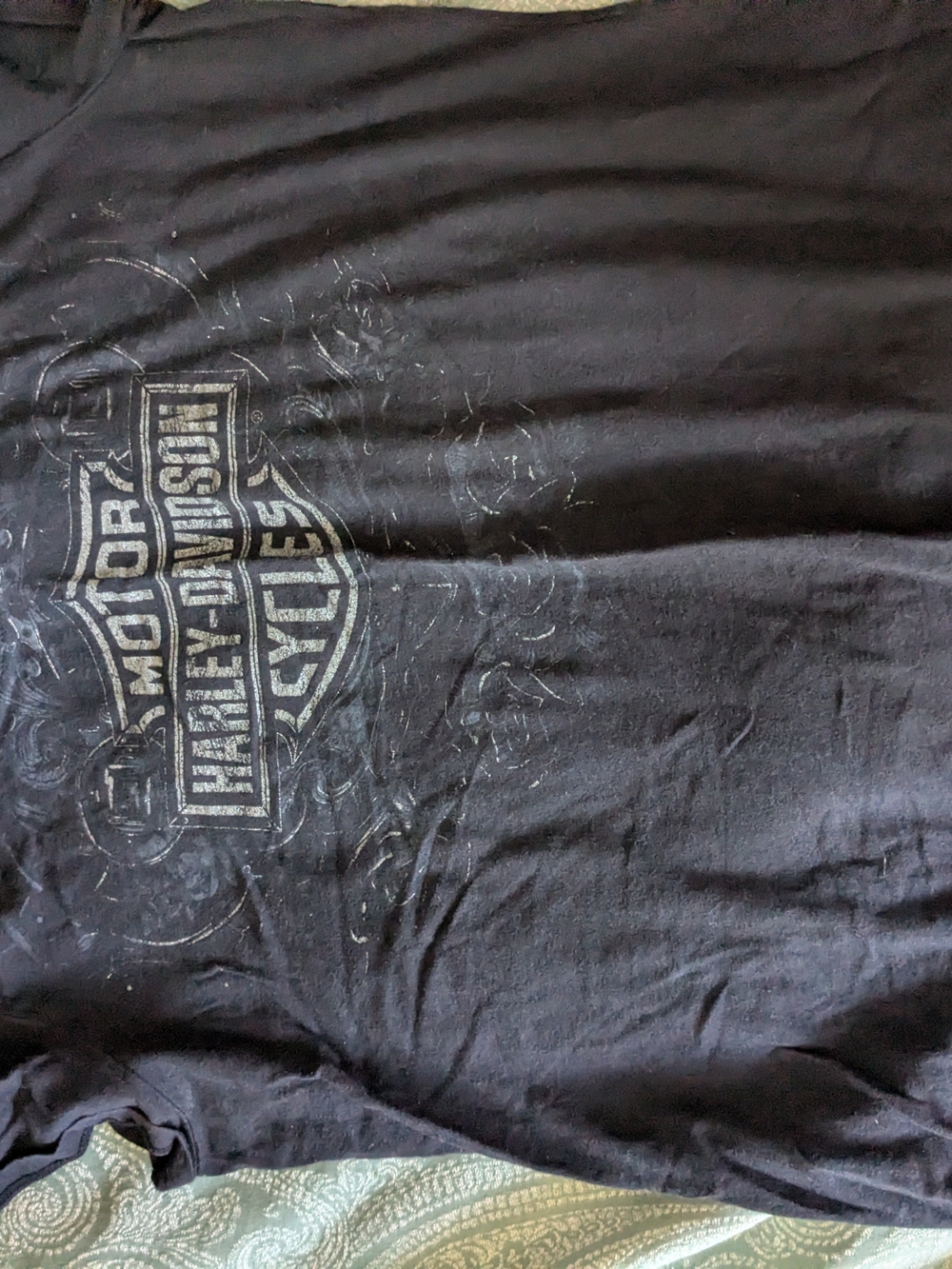 Harley-Davidson Black Crewneck with Subtle Gray Logo